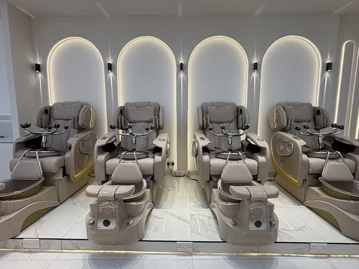 Massage pedicure chairs inside Chillux Nails on Orpington High Street